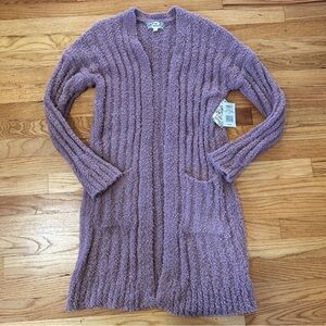 NWT Pink Republic Plumberry Fuzzy Duster Sweater Cardigan size XS